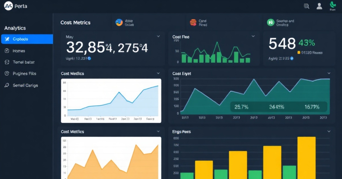 Modern real estate office with agent reviewing Google Ads dashboard
