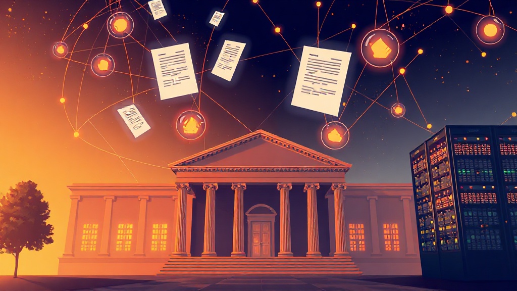 UK publishers deploying county court legal strategy against AI scraping companies, editorial illustration